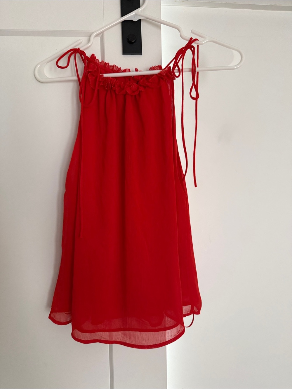 Banana republic swing Women's Red Tie-Shoulder Halter Top xs new with tag